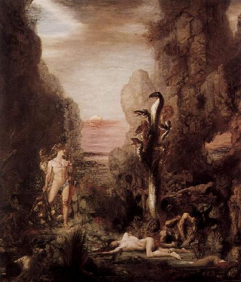 Gustave Moreau Herkules und die Lernaische Hydra oil painting picture